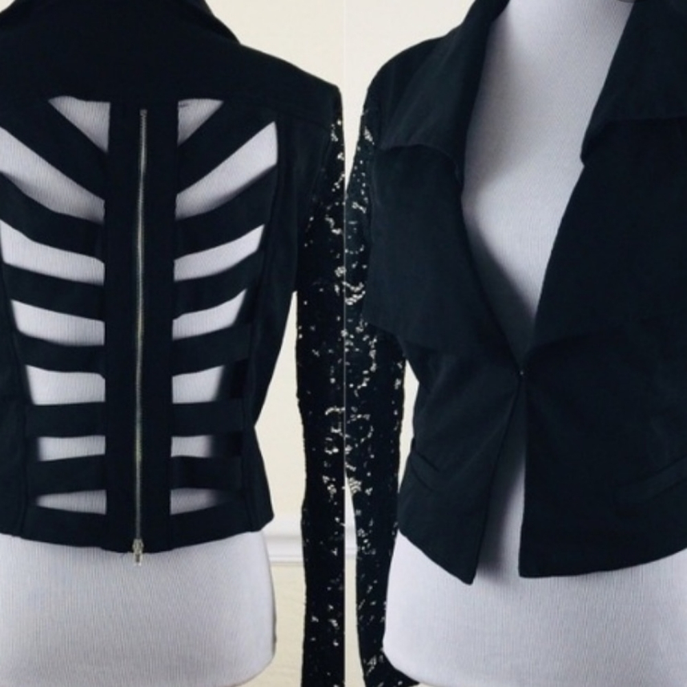 Alt B Black Lace Blazer